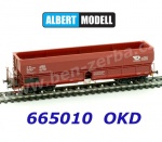 665010 Albert Modell Výsypný vůz řady Fals, hnědý, "OKD DOPRAVA", CZ-OKDD
