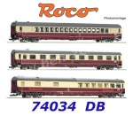 74034 Roco Set (1): 3 coaches for the Eurocity 24 "Erasmus" of the DB