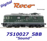 7510027 Roco Elektrická lokomotiva řady  Re 4/4 II , SBB - Zvuk