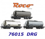 76015 Roco Set of 3 Tank Cars of the DRG