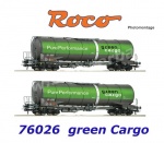 76026 Roco Set of 2 tank wagons, type Zacns, of the Green Cargo