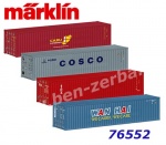 76552 Marklin Four 40-foot standard box containers for various firms.