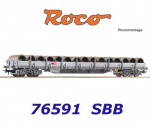 76591 Roco Stake wagon, type Res, loaded with wire reels of the SBB