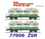 77006 Roco Set of 2 silo wagon Type Uacs “Ekocell” of the ZSR