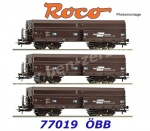 77019 Roco Set 3 samovýsypných nákladních vozů řady Fals, OBB