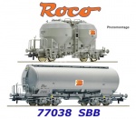 77038 Roco Set of 2 different silo cars of the SBB