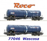 77046 Roco Set of 2 tank wagons, type Zacns, of the ChemOil Logistics, Wascosa