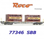 77346 Roco Kontejnerový vůz řady Sgnss, se 2 kontejnery "Bertchi", SBB