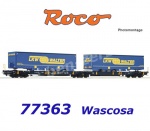 77363 Roco Kloubový dvojitý kapsový vůz řady Sdggmrs/T2000, Wascosa