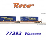 77393 Roco Articulated double pocket wagon type Sdggmrs 738/T3000e, LKW Walter, Wascosa