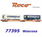 77395 Roco Dvoudílný kontejnerový vůz řady 738/T3000e, Wascosa