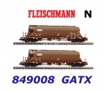 849008 Fleischmann N Set of 2 Dust silo wagons type Uacs-x, of the GATX