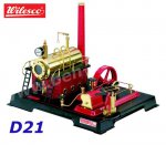 D21 00021 Wilesco Steam Engine with manometer
