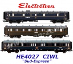 HE4027 Electrotren Set 3 osobních vozů vlaku “Sud-Expreso”, CIWL (Set 1/2)