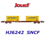 HJ6242 Jouef Container wagon Sgss  with 2 containers "Citroen" of the SNCF