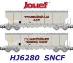 HJ6280 Jouef Set 2 samovýsypných vozů na cereálie "Transfesa-France" a "SATI", SNCF