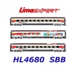 HL4680 Lima Set  3 osobních vozů k rychlovlaku  “Astoro”, SBB