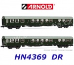 HN4369  Arnold N  Set of 2 coaches Bmhe "lange Halberstädter" of the DR