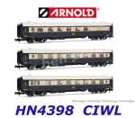 HN4398 Arnold N  Set 3 osobních vozů vlaku  "Venice Simplon Orient Express", CIWL