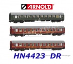 HN4423 Arnold N 3-unit pack coaches, "Spree-Alpen-Express" of the DR - Set 1/2