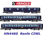 HN4460 Arnold N Set 3 luxusních vozů "Castellano Expreso”, CIWL,  RENFE