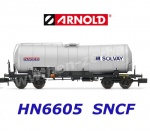 HN6605 Arnold N 4-axle tank wagon (isolated), "NACCO/SOLVAY" of the SNCF