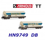 HN9749 Arnold TT Set of 2 grain silo cars "Herforder Pils" of the DB