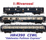 HR4390 Rivarossi Set 3 osobních vozů "Edelweiss Pullman Express", CIWL - Set 1/2