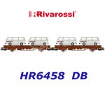 HR6458 Rivarossi Set 2 plošinových vozů řady Kls se 4 VW  T2, DB