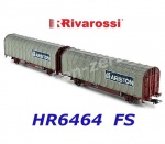 HR6464 Rivarossi  Set dvou 2-nápravových vozů se shrnovací plachtou  “ARISTON”, FS