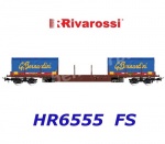 HR6555 Rivarossi Flat wagon type Rgs with 2 containers 