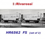 HR6562 Rivarossi Set of 2 refrigerated wagons Ifms 2-axle of the FS