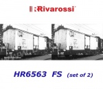 HR6563 Rivarossi Set of 2 refrigerated wagons Ifms 2-axle of the FS
