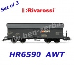 HR6590  Rivarossi  Set of 3 Hopper Cars Type Fals of the AWT