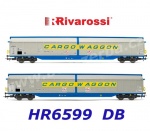 HR6599  Rivarossi  Set of 2 sliding wall wagons "Cargowaggon" of the DB