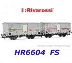 HR6604 Rivarossi Set of two 2-axle refrigerated wagon Type Ifms of the FS