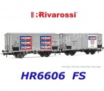 HR6606 Rivarossi Set of two 2-axle refrigerated wagon Type Hgb "Cinzano" of the FS