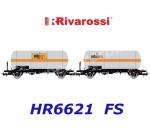 HR6621 Rivarossi Set of 2 2-axle Gas tank car "Pibigas" of the FS