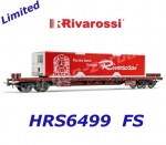 HRS6499 Rivarossi Container wagon type Rgs, loaded with a Rivarossi Club contaniner, FS