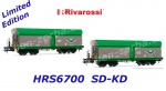 HRS6700 Rivarossi  Set of 2 Hopper Cars Type Fals-x of the SD-KD (SD - Kolejová doprava a.s.)