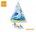 NUI0029 L'Oiseau Bateau Ceiling Lamp Whale with flying fish