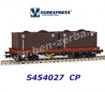 S454027 Sudexpress Container Car Type Lyv with  "SADOMAR" containers  of the Cp