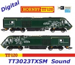 TT3023TXSM Hornby TT Dvoudílná souprava vlaku řady 43 HST, GWR - Zvuk