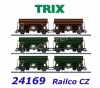 AKCE 24169 TRIX Set of 6 Hinged Roof Cars type Tds of the Czech Railco A.S., CZ
