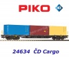 24634 Piko Container car type Sgnss with 3 containers of the CD Cargo