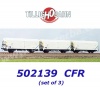 502139 Tillig Set 3 chladírenských vozu řady Icehqs, CFR-Interfrigo