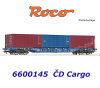 6600145 Roco Container car type Sgnss with 3 containers of the CD Cargo