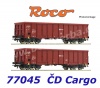77045 Roco Set of 2 open goods wagon, type Eas of the CD Cargo