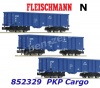 852329 Fleischmann N Set 3 otevřených vozů řady Eaos, PKP Cargo