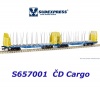 S657001 Sudexpress Dvojitý vůz pro přepravu dřeva Sggmrss, ČD Cargo